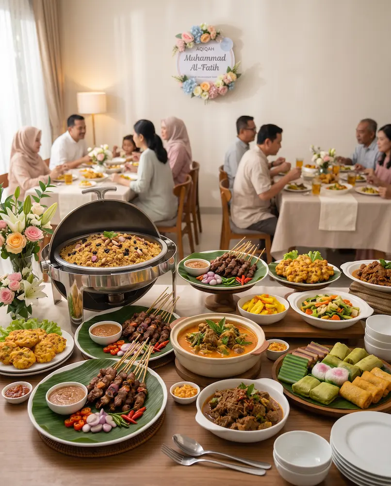Detail hidangan aqiqah Anri Catering di Makassar & Gowa