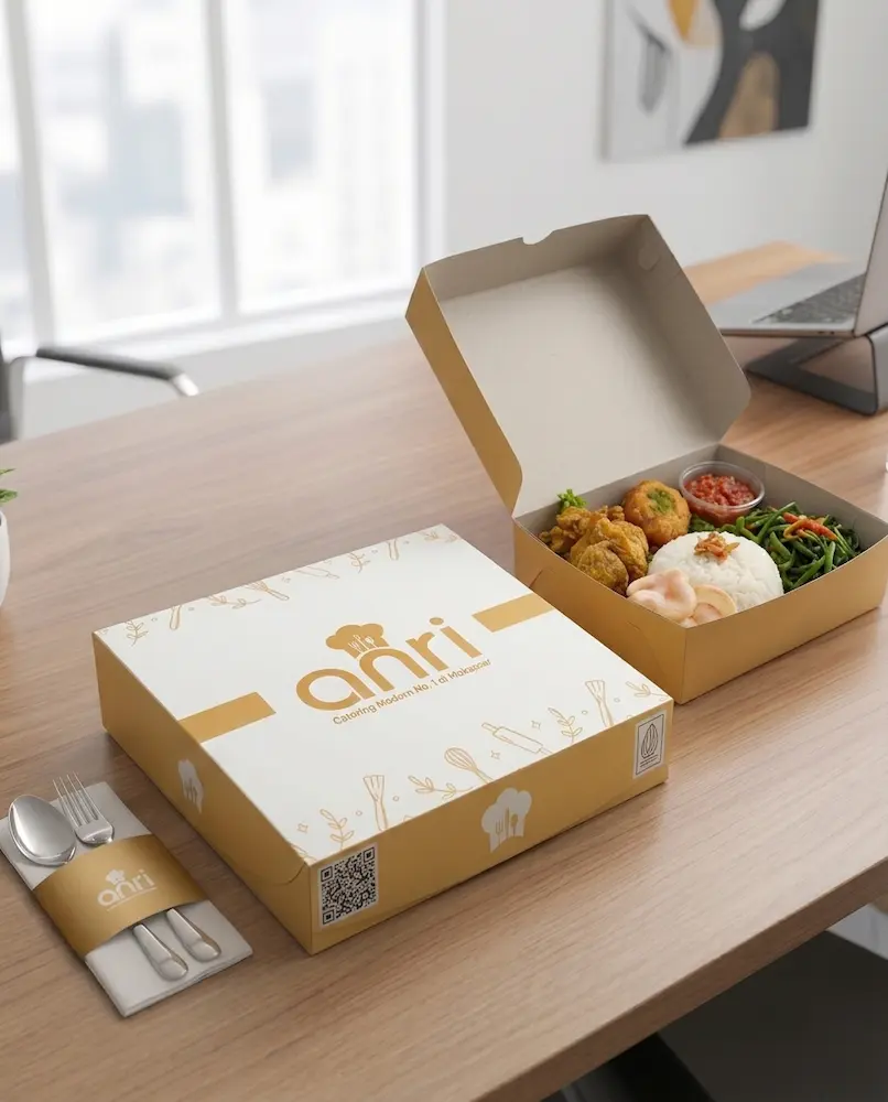 Nasi dos (nasi kotak) katering Makassar untuk kantor & acara formal — Anri Catering
