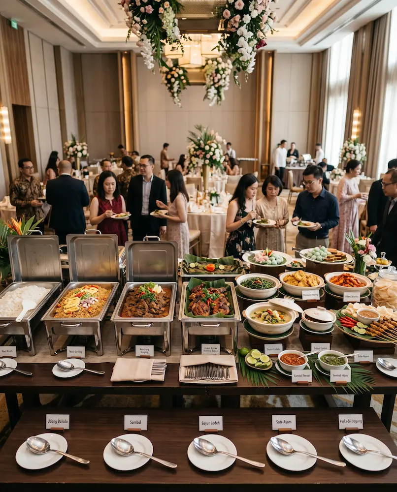 Detail sajian prasmanan Anri Catering, katering Makassar & Gowa